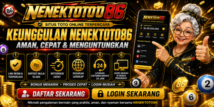 Banner Keunggulan nenektoto86