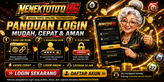 Banner Panduan Login NenekToto86